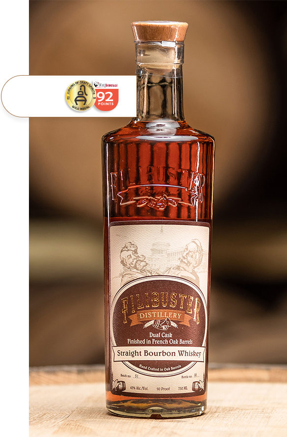 Filibuster Dual Cask Straight Bourbon Whiskey 750ml