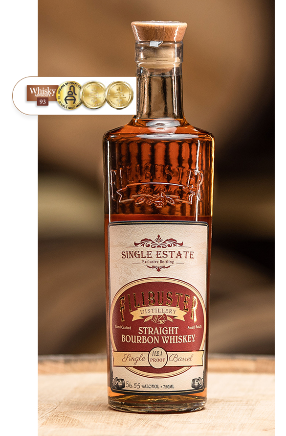 Filibuster Single Estate Single Barrel Bourbon Whiskey 750ml