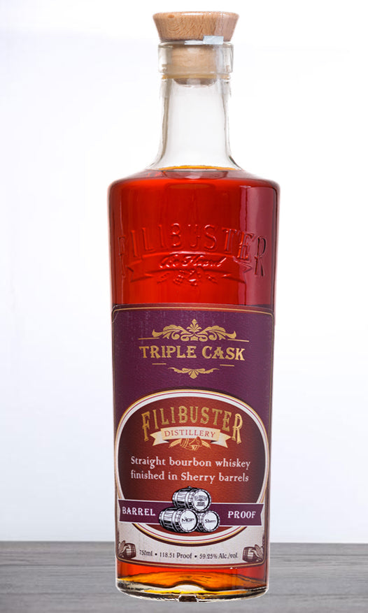 Filibuster Triple Cask Sherry Barrel Finished Bourbon Whiskey 750ml